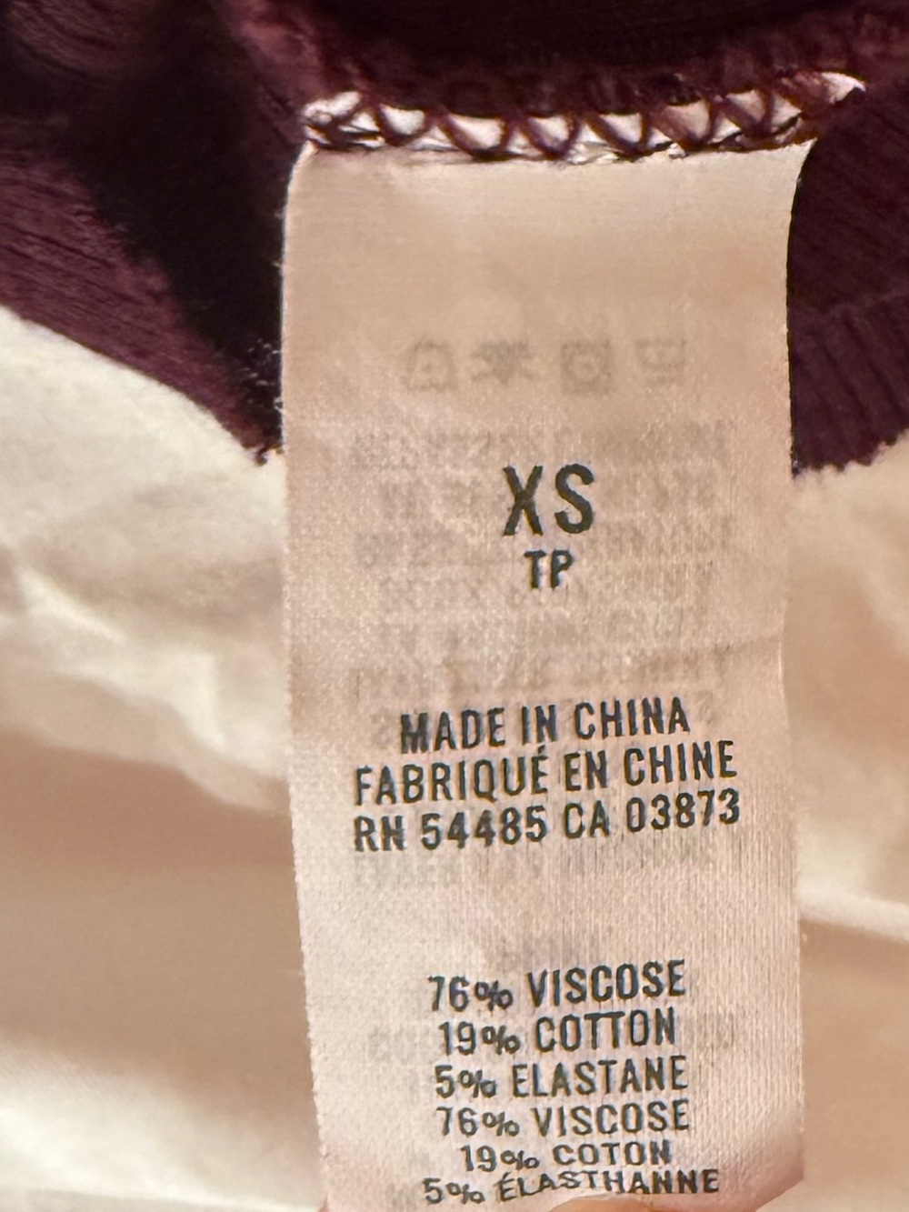 Aerie Ribbed Curved Hem Long Sleeve Shirt Maroon / Burgundy Size XS - Picture 4 of 7